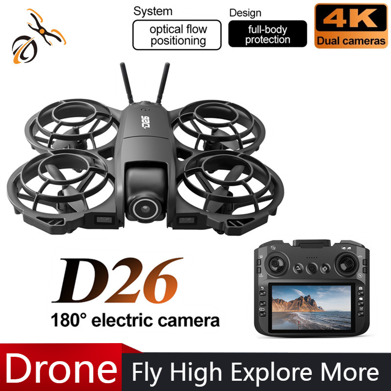 D26 Drone 4K Aerial HD 180° Ca - Drone Camera Night Vision ulasan dan harga