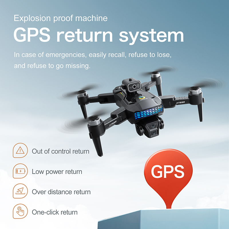 New XT555 GPS RC Drone Cam Pro - Drone Camera Professional ulasan dan harga