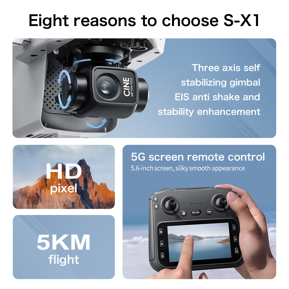 Top Deal S-X1 MAX GPS Drone 3  - Drone Camera Night Vision ulasan dan harga